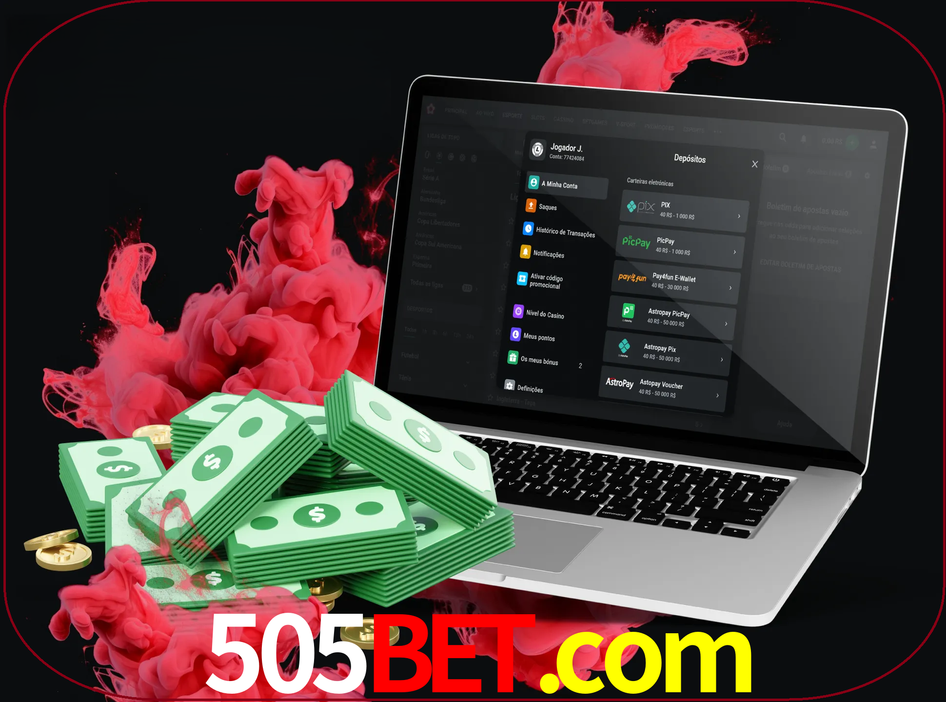 Para efetuar um depósito na sua conta 505bet, basta escolher o método de depósito e especificar o montante.