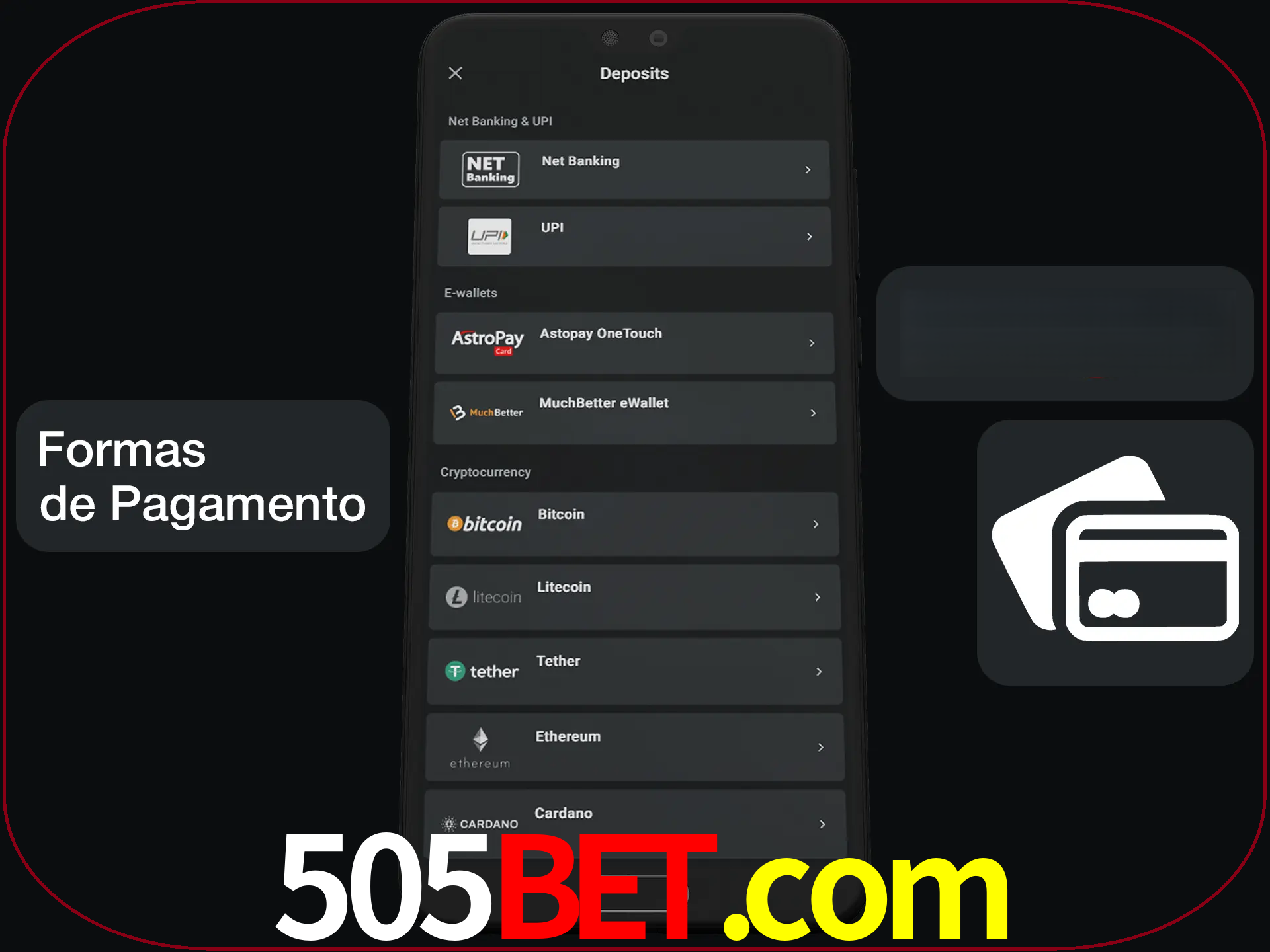 Escolha a forma de pagamento de sua preferência.